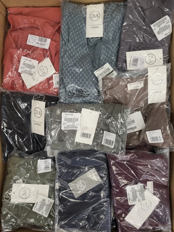 The photo shows a package with clothing in the category YA.