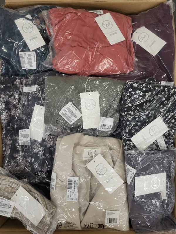 The photo shows a package with clothing in the category YA.