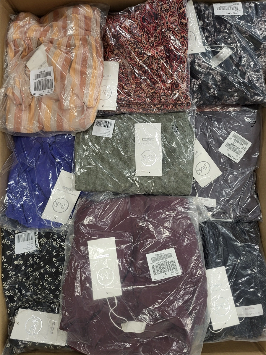 The photo shows a package with clothing in the category YA.