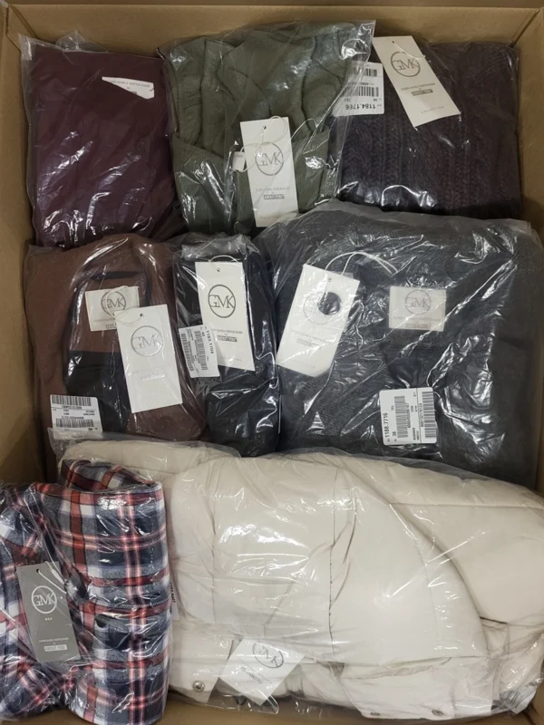 The photo shows a package with clothing in the category YA.