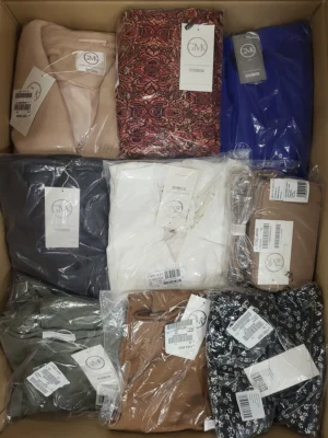 The photo shows a package with clothing in the category YA.