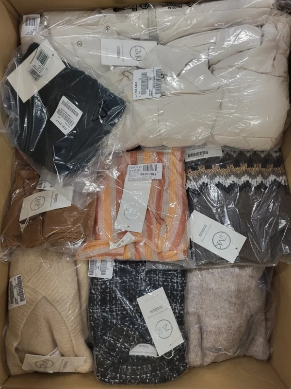 The photo shows a package with clothing in the category YA.