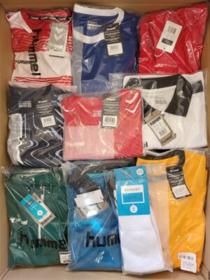 The photo shows a package with clothing in the category H.
