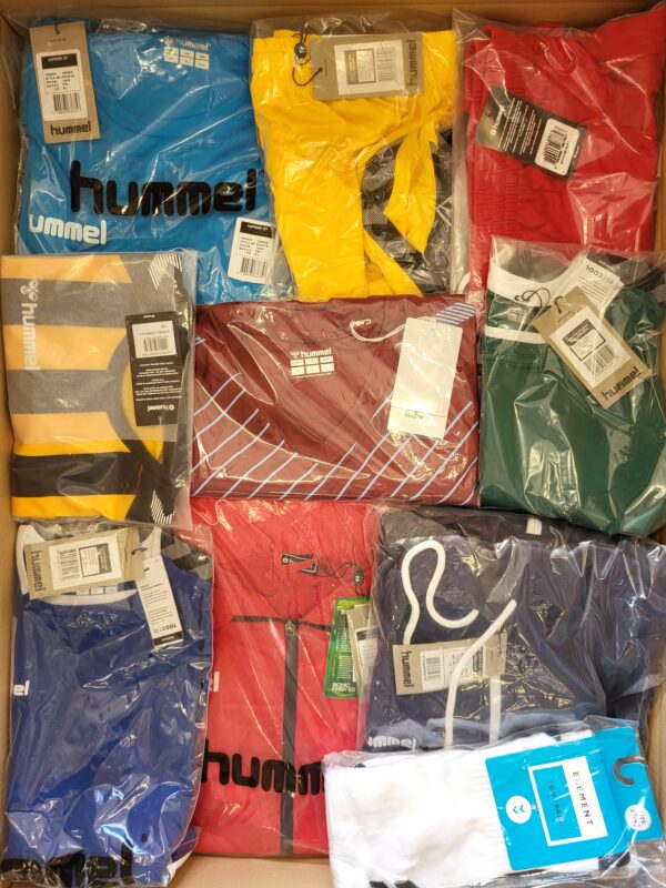 The photo shows a package with clothing in the category H.