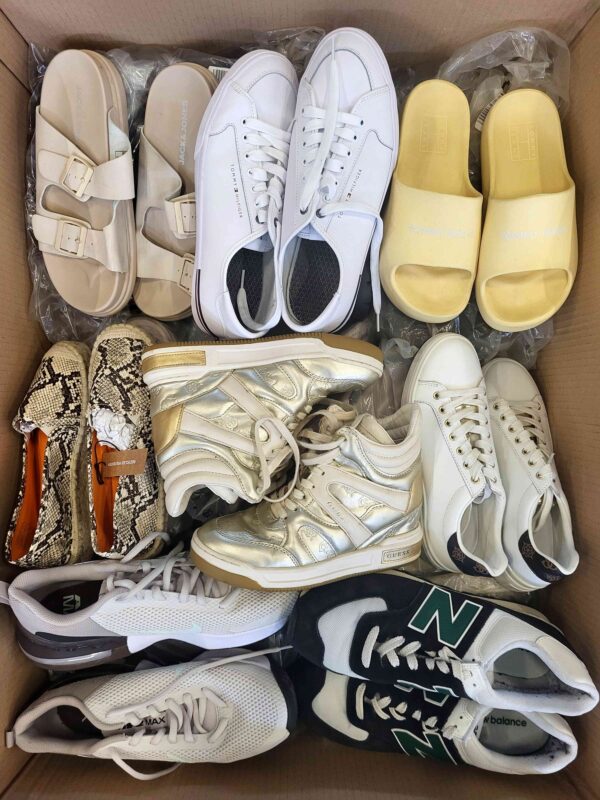 The photo shows a package with footwear in the category CSU.