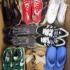 The photo shows a package with footwear in the category CSU.