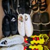 The photo shows a package with footwear in the category CSU.