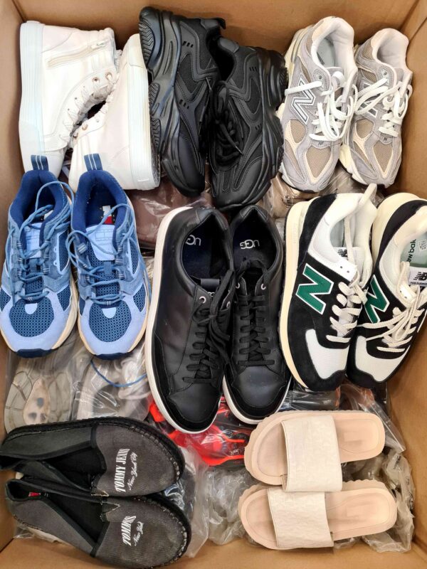 The photo shows a package with footwear in the category CSU.