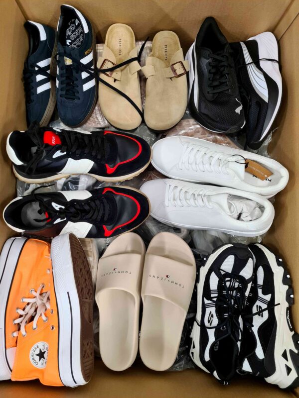 The photo shows a package with footwear in the category CSU.