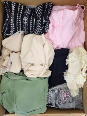 The photo shows a package with clothing in the category BSN.