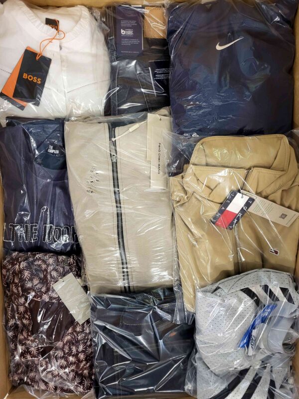 The photo shows a package with clothing in the category B.