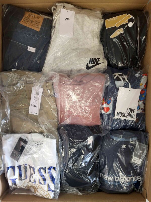 The photo shows a package with clothing in the category B.