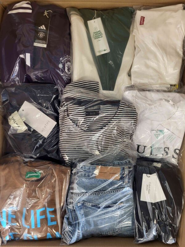 The photo shows a package with clothing in the category B.