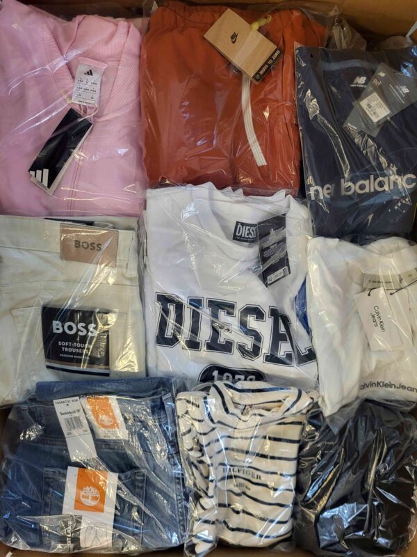 The photo shows a package with clothing in the category B.