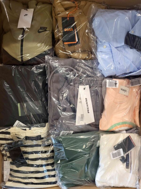 The photo shows a package with clothing in the category B.