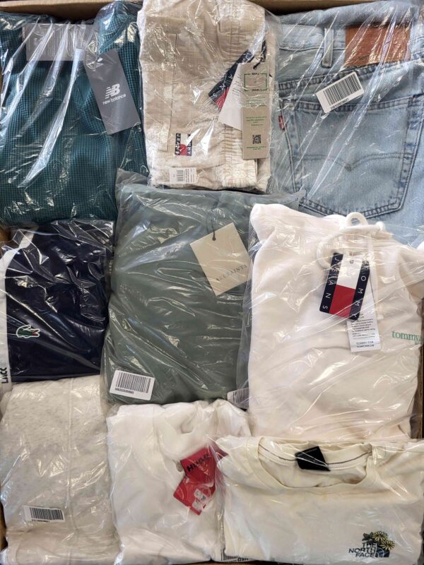 The photo shows a package with clothing in the category B.
