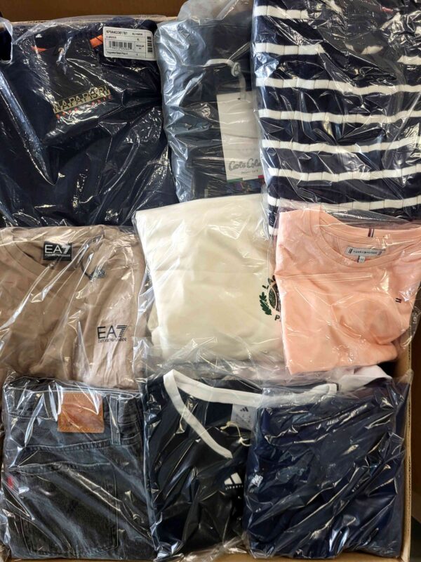 The photo shows a package with clothing in the category B.