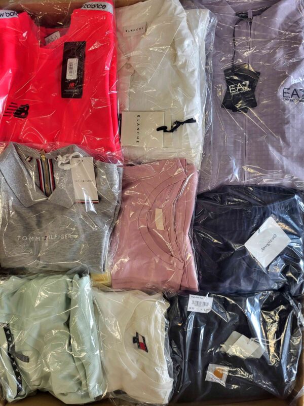 The photo shows a package with clothing in the category B.
