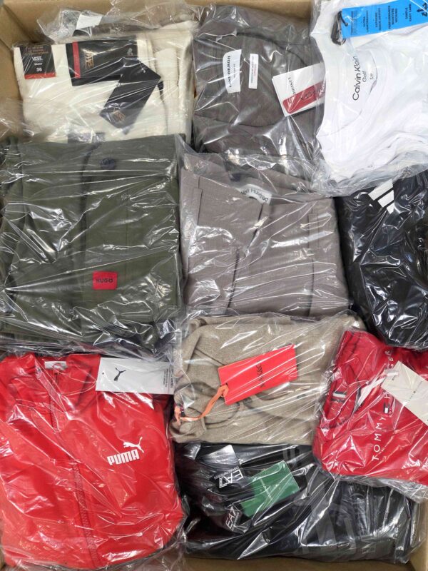 The photo shows a package with clothing in the category B.