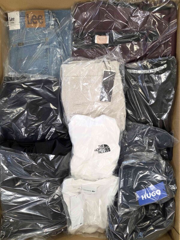 The photo shows a package with clothing in the category B.
