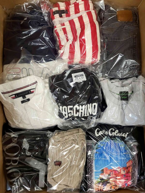 The photo shows a package with clothing in the category C.