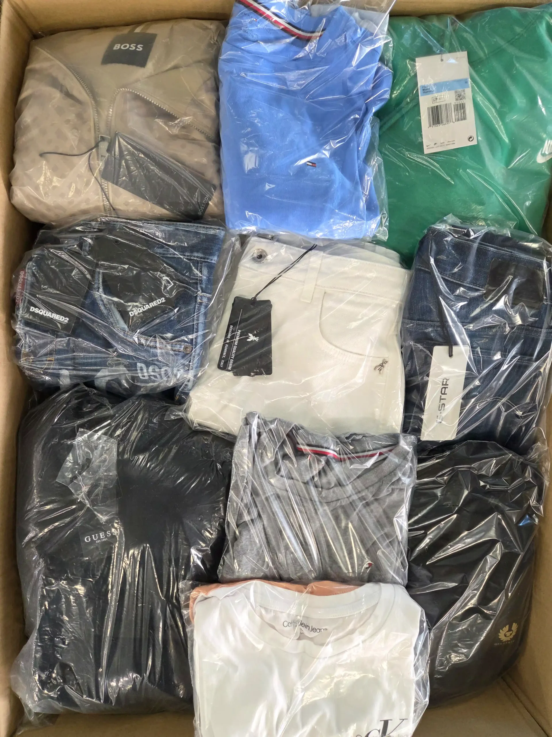 The photo shows a package with clothing in the category C.
