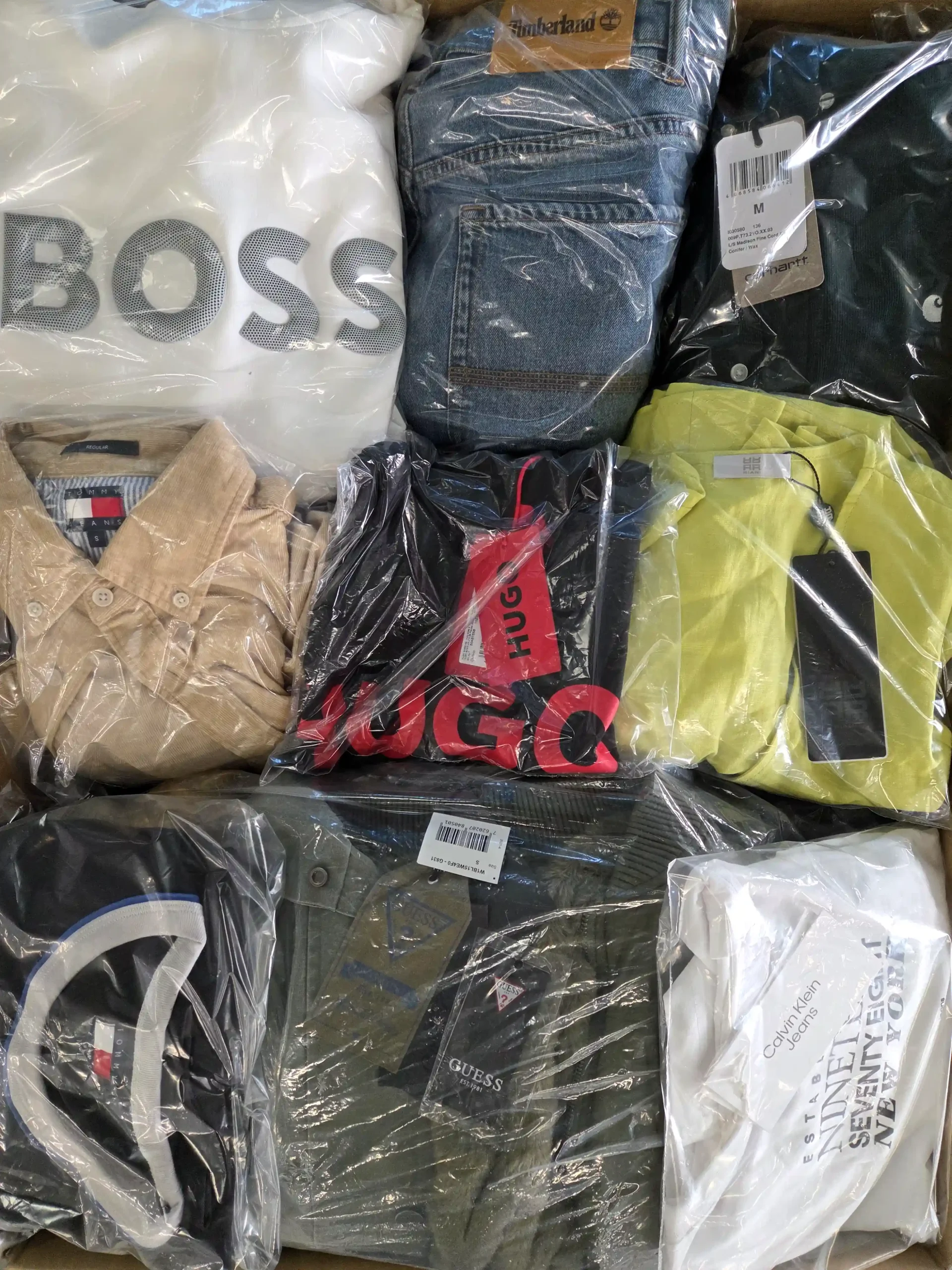 The photo shows a package with clothing in the category C.