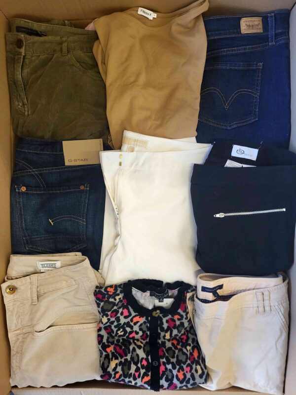 The photo shows a package with clothing in the category U.