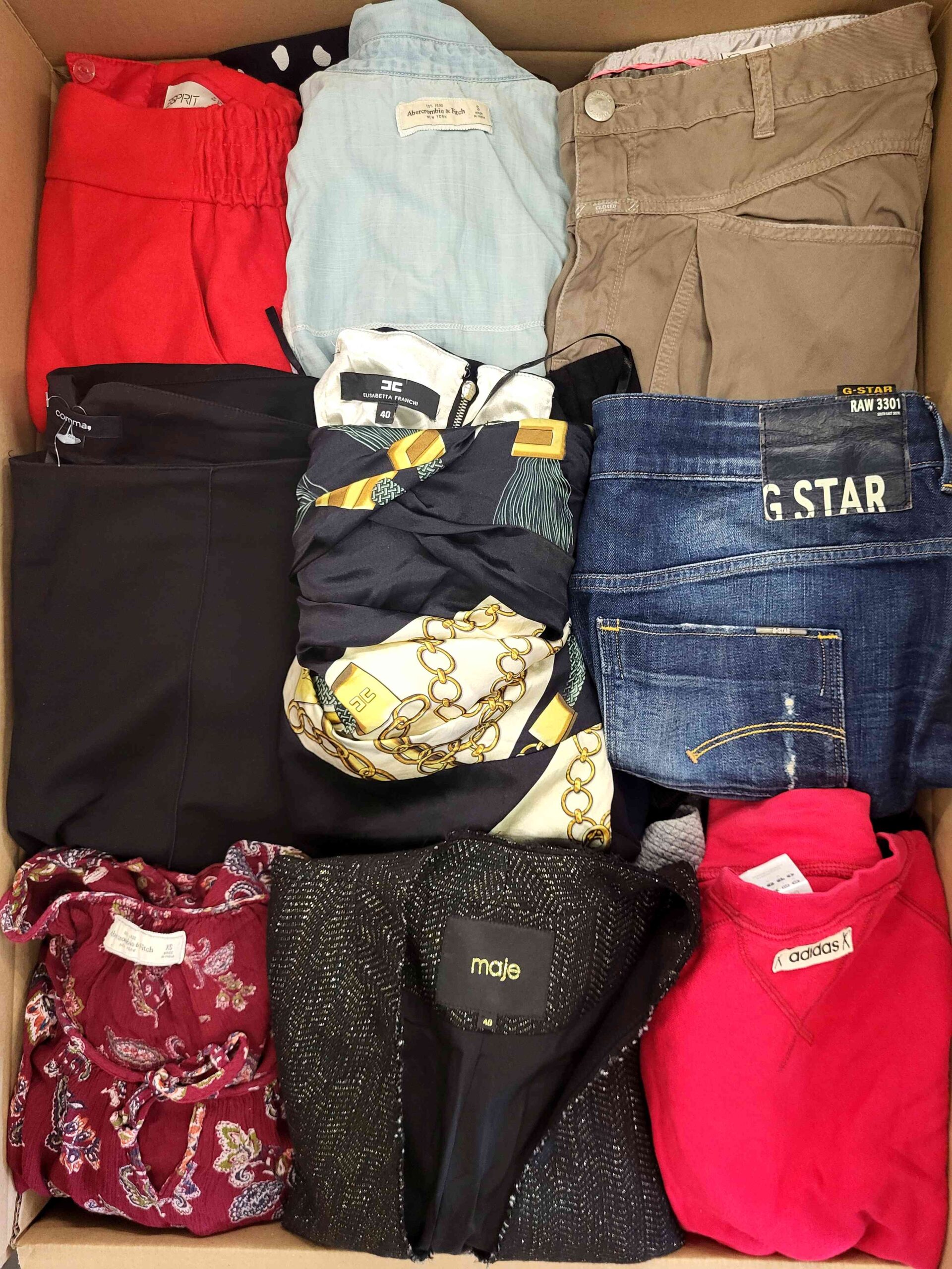 The photo shows a package with clothing in the category U.