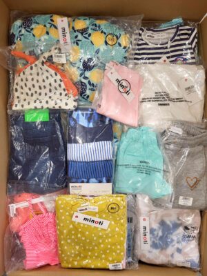 The photo shows a package with clothing in the category N.