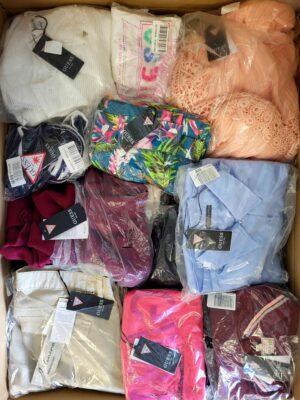 The photo shows a package with clothing in the category B.