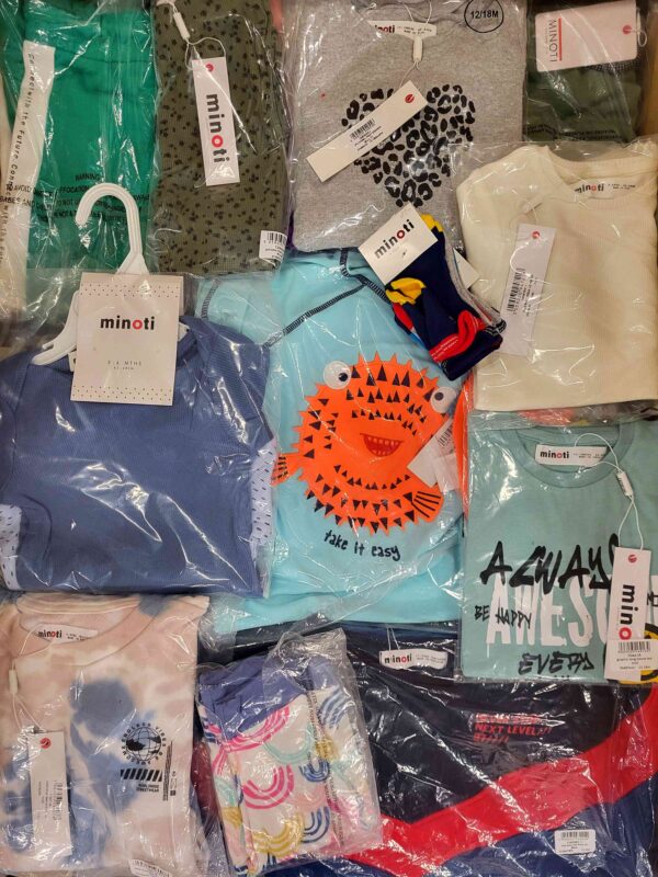 The photo shows a package with clothing in the category N.