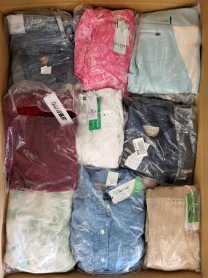 The photo shows a package with clothing in the category B.