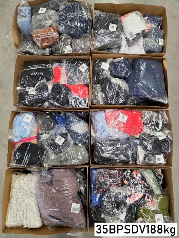The photo shows a package with clothing in the category BPSDV.