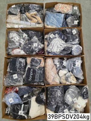 The photo shows a package with clothing in the category BPSDV.