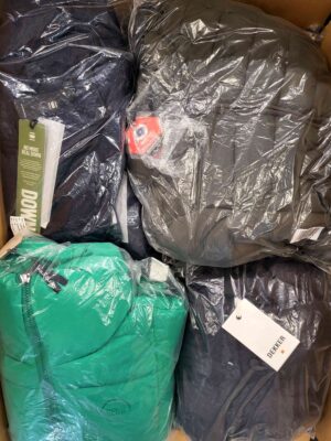 The photo shows a package with clothing in the category AJW.