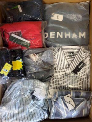 The photo shows a package with clothing in the category AP.