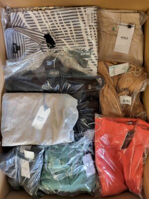 The photo shows a package with clothing in the category AP.