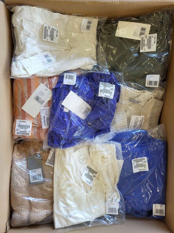 The photo shows a package with clothing in the category YA.