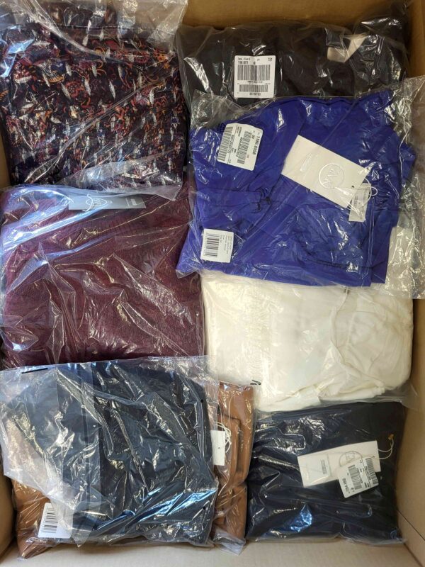 The photo shows a package with clothing in the category YA.