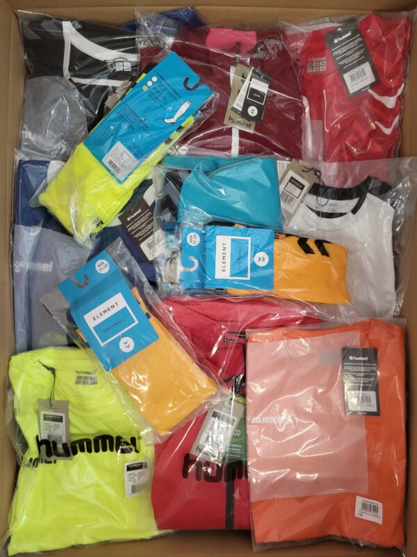The photo shows a package with clothing in the category H.