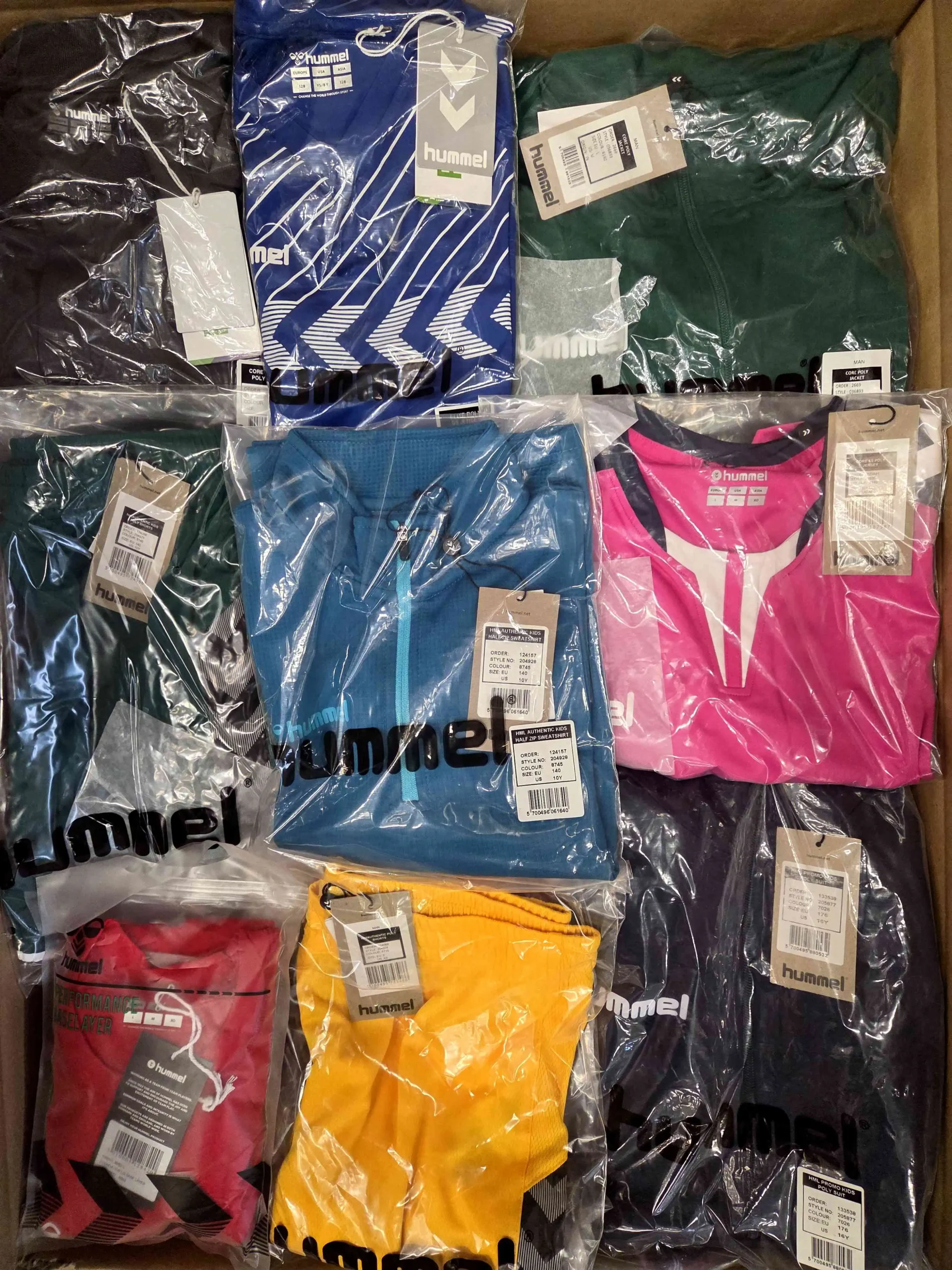 The photo shows a package with clothing in the category H.