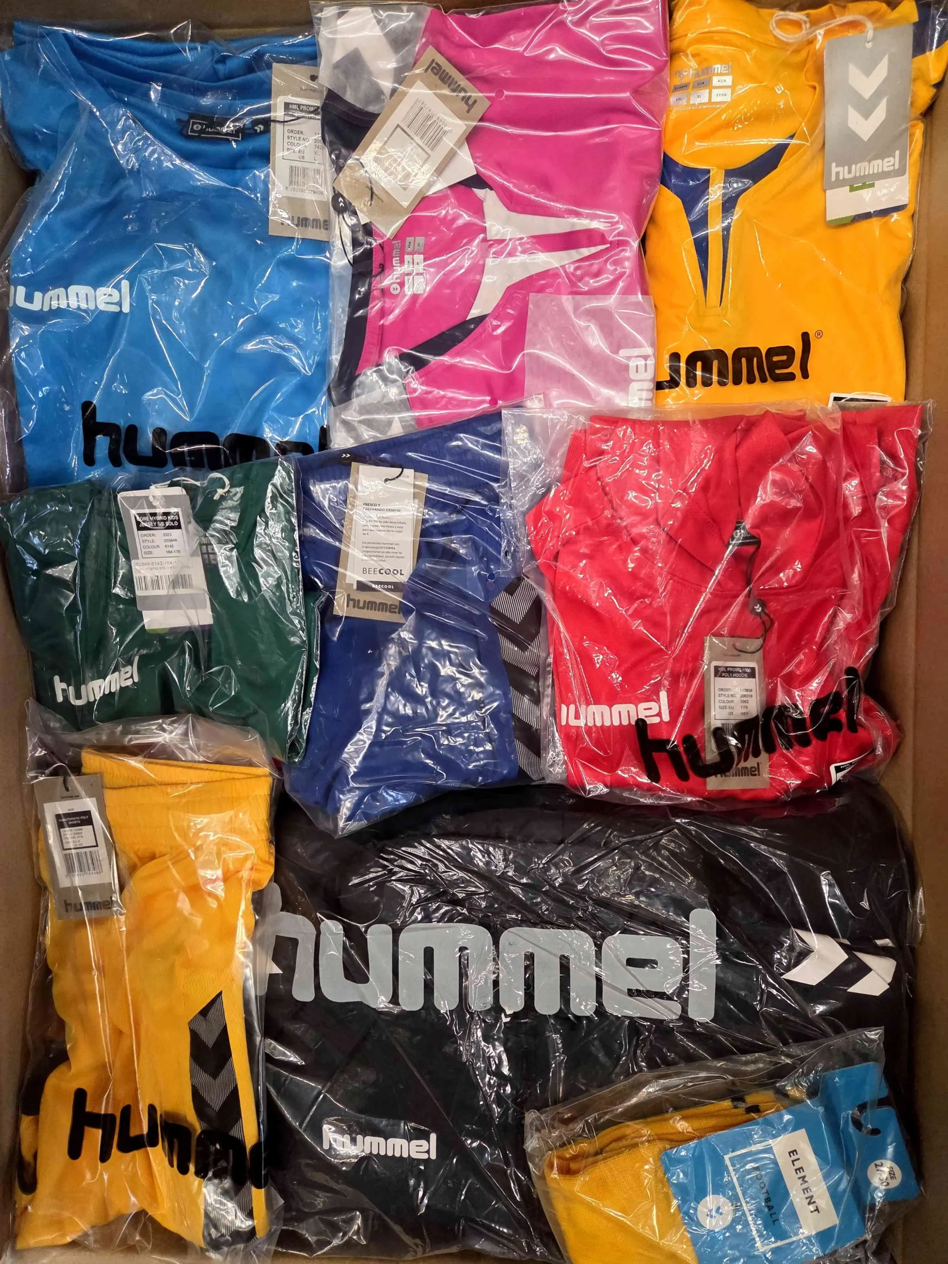 The photo shows a package with clothing in the category H.