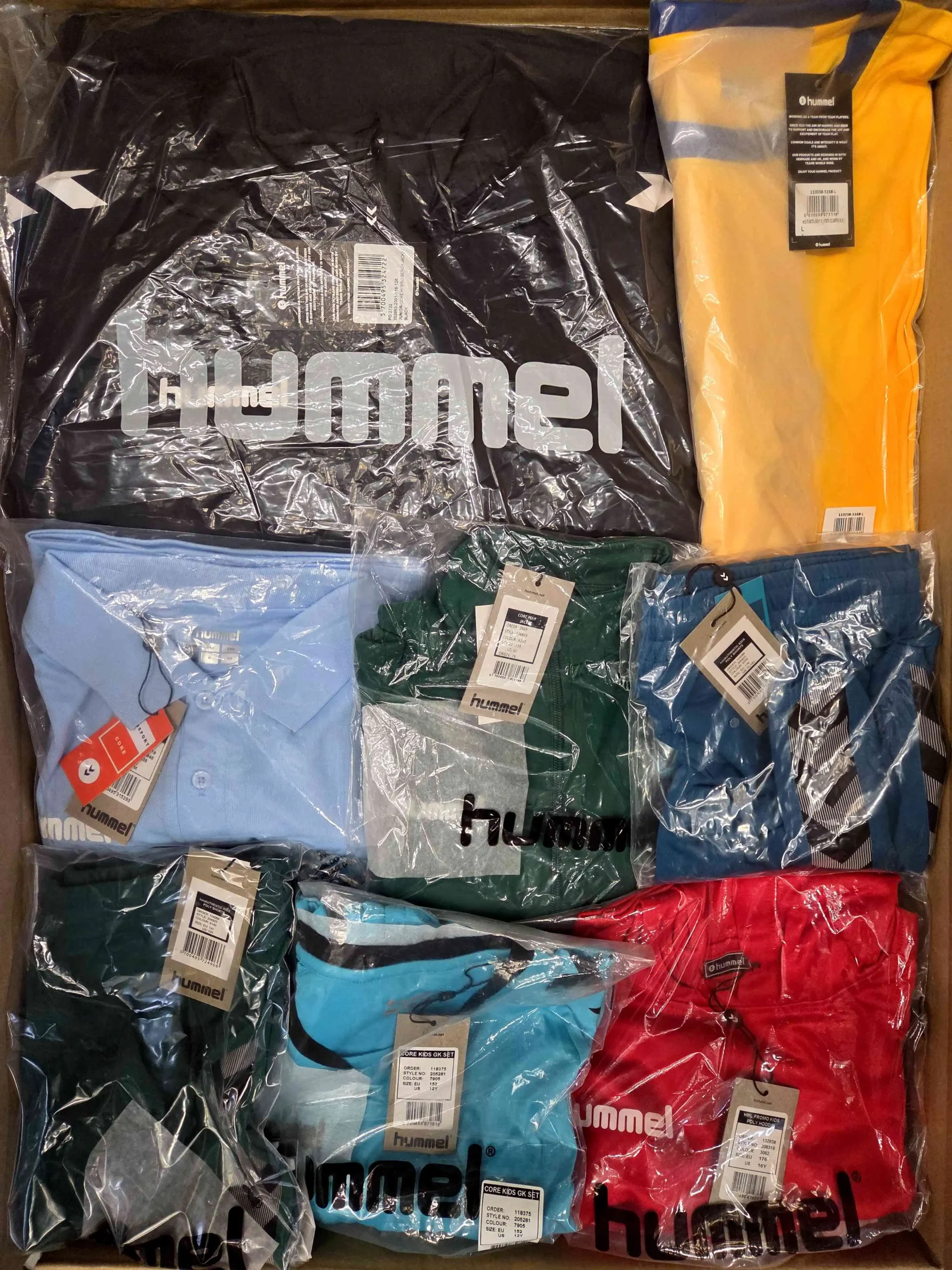 The photo shows a package with clothing in the category H.