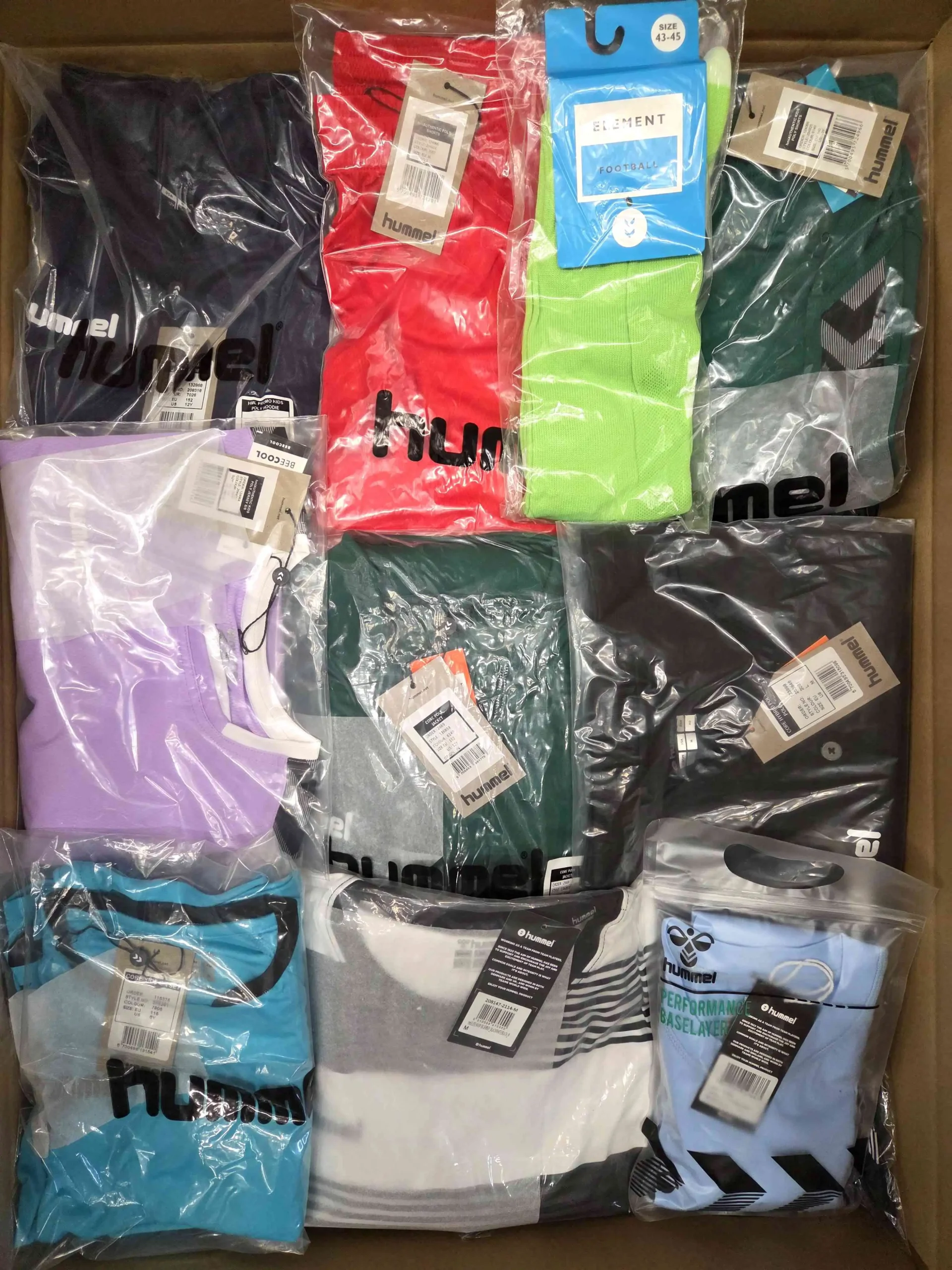 The photo shows a package with clothing in the category H.