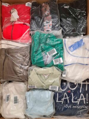The photo shows a package with clothing in the category D.