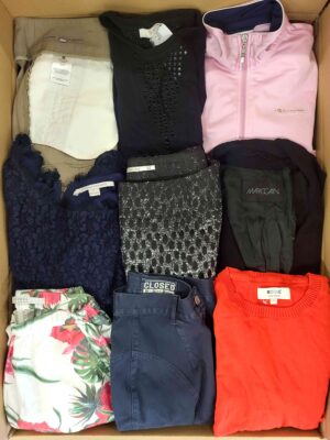 The photo shows a package with clothing in the category U.