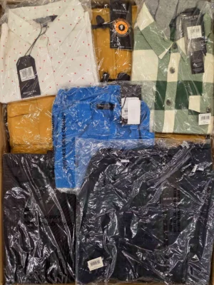 The photo shows a package with clothing in the category BB.