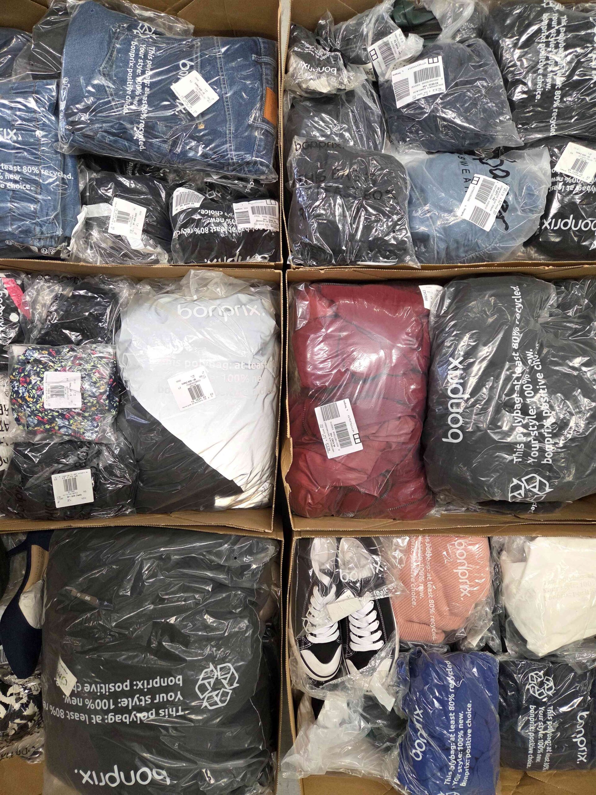 The photo shows a package with clothing in the category BPSDV.