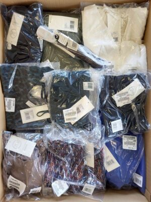 The photo shows a package with clothing in the category YA.
